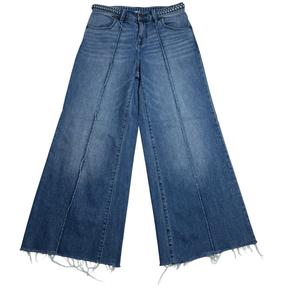 Johnny Was Maldives Wide-Leg Blue Jeans